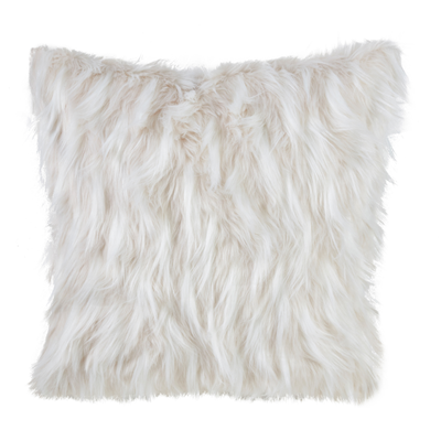 Ivory Faux Fur Pillow