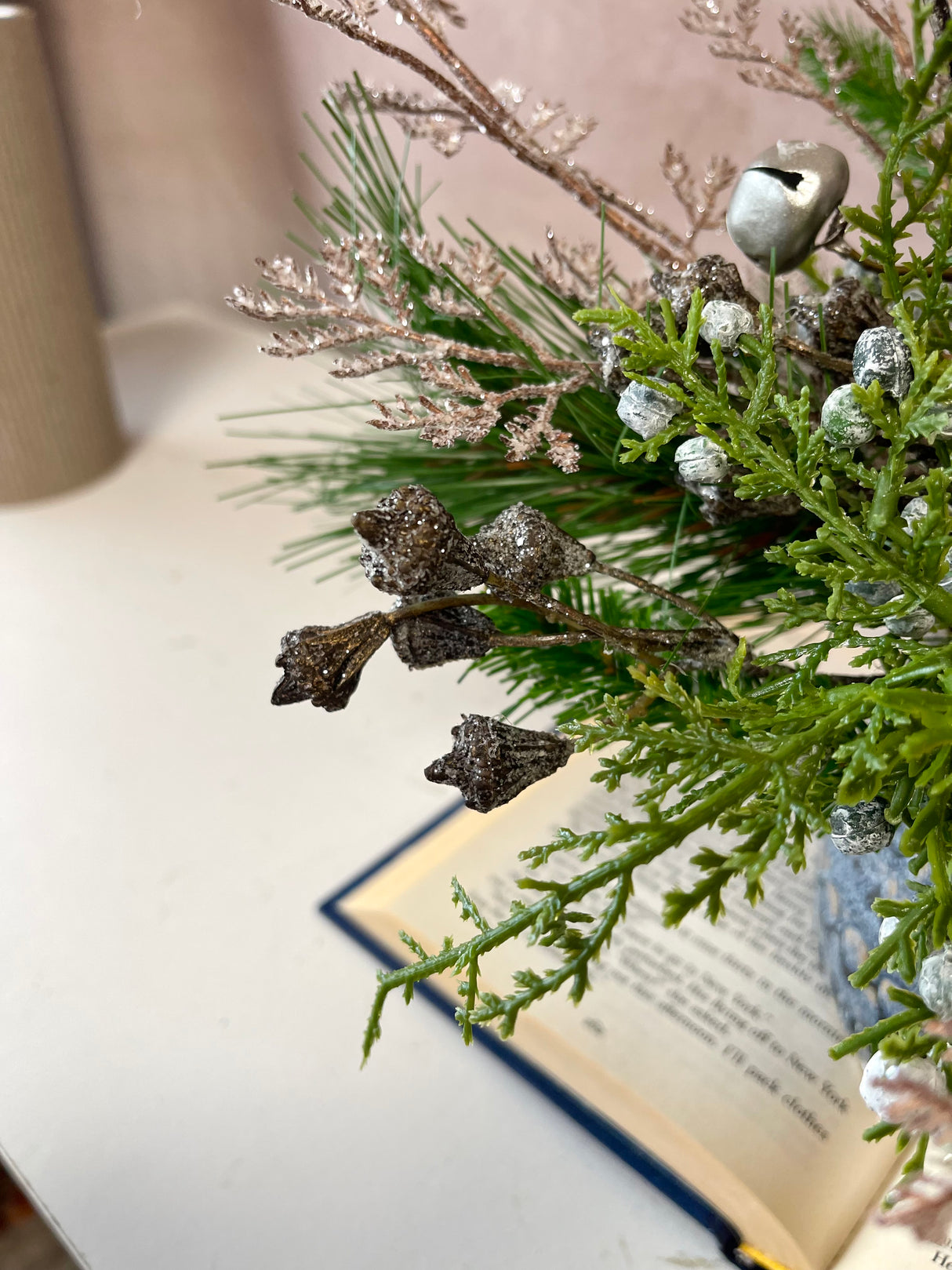 16" Frosted Woodland Charm Centerpiece