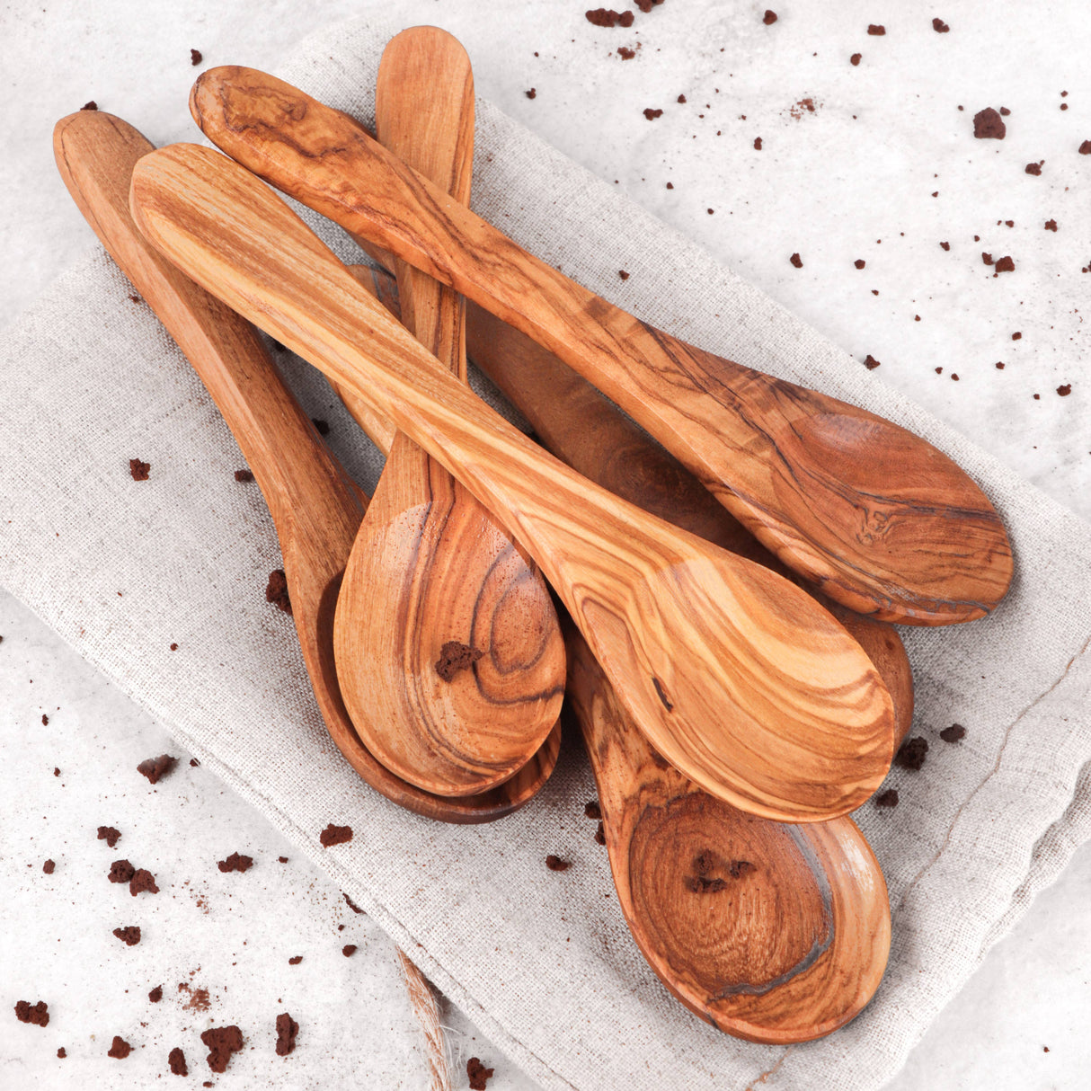 Mini Olive Wood Handmade Spice Spoon