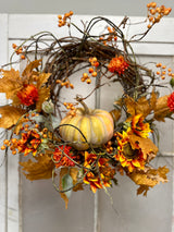 23" Home Sweet Pumpkin Wreath