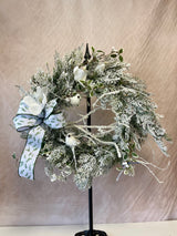 23" Frosty Magnolia Wreath