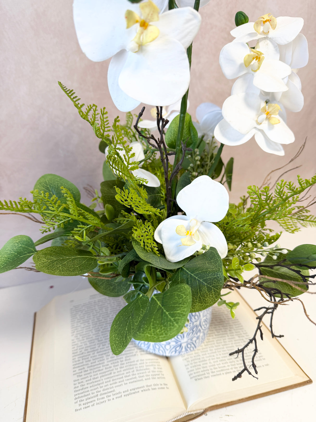 19" Everlasting Orchid Centerpiece
