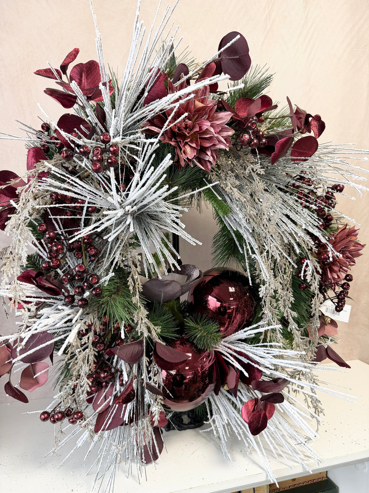 31" Burgundy Bliss Wreath