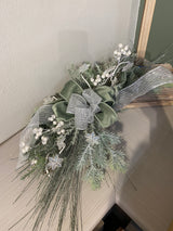 28" Frosty Greens Swag