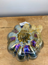 Blue Blown Glass Pumpkin - 4 Sizes