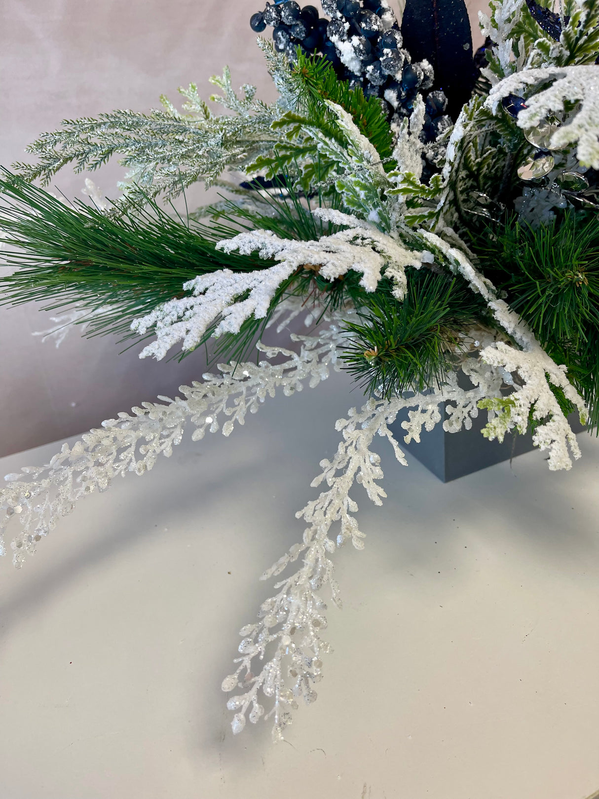 27" Bejeweled Poinsettia Centerpiece