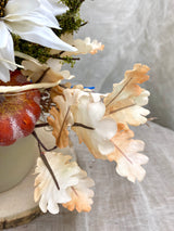 13" Thistles and Pumpkin Centerpiece