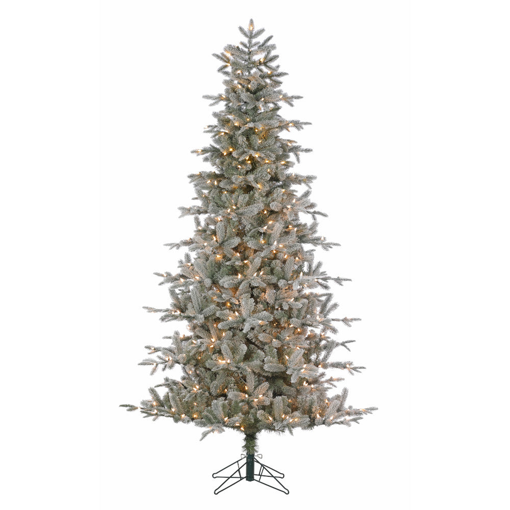 7.5' Twinkle Durham Flocked Pine Tree