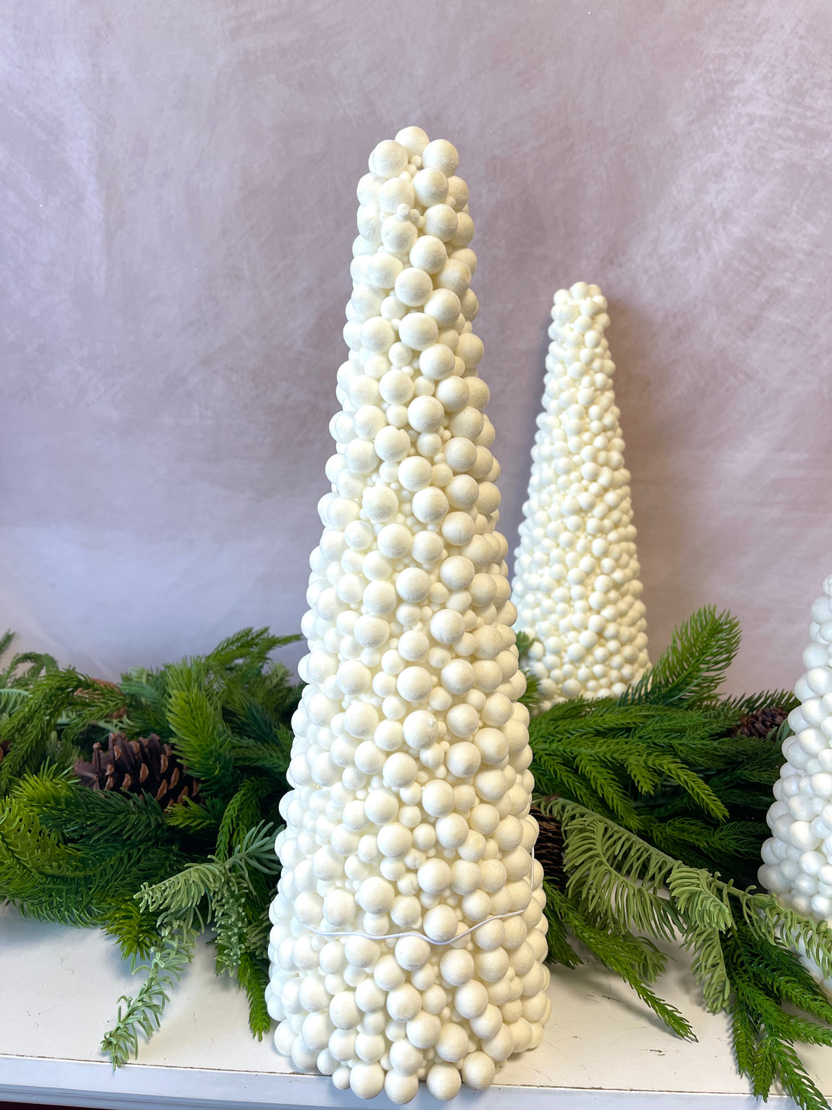 16" Pompom Cone Topiary Tree