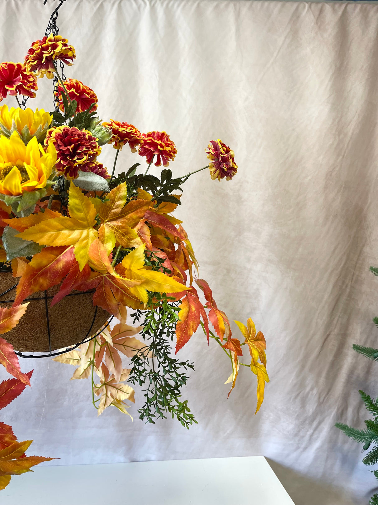 33" Forever Fall Hanging Basket