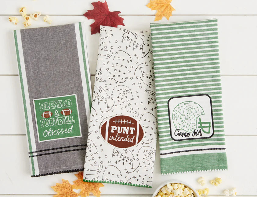 Game Day Embellished Dishtowels -3 Styles