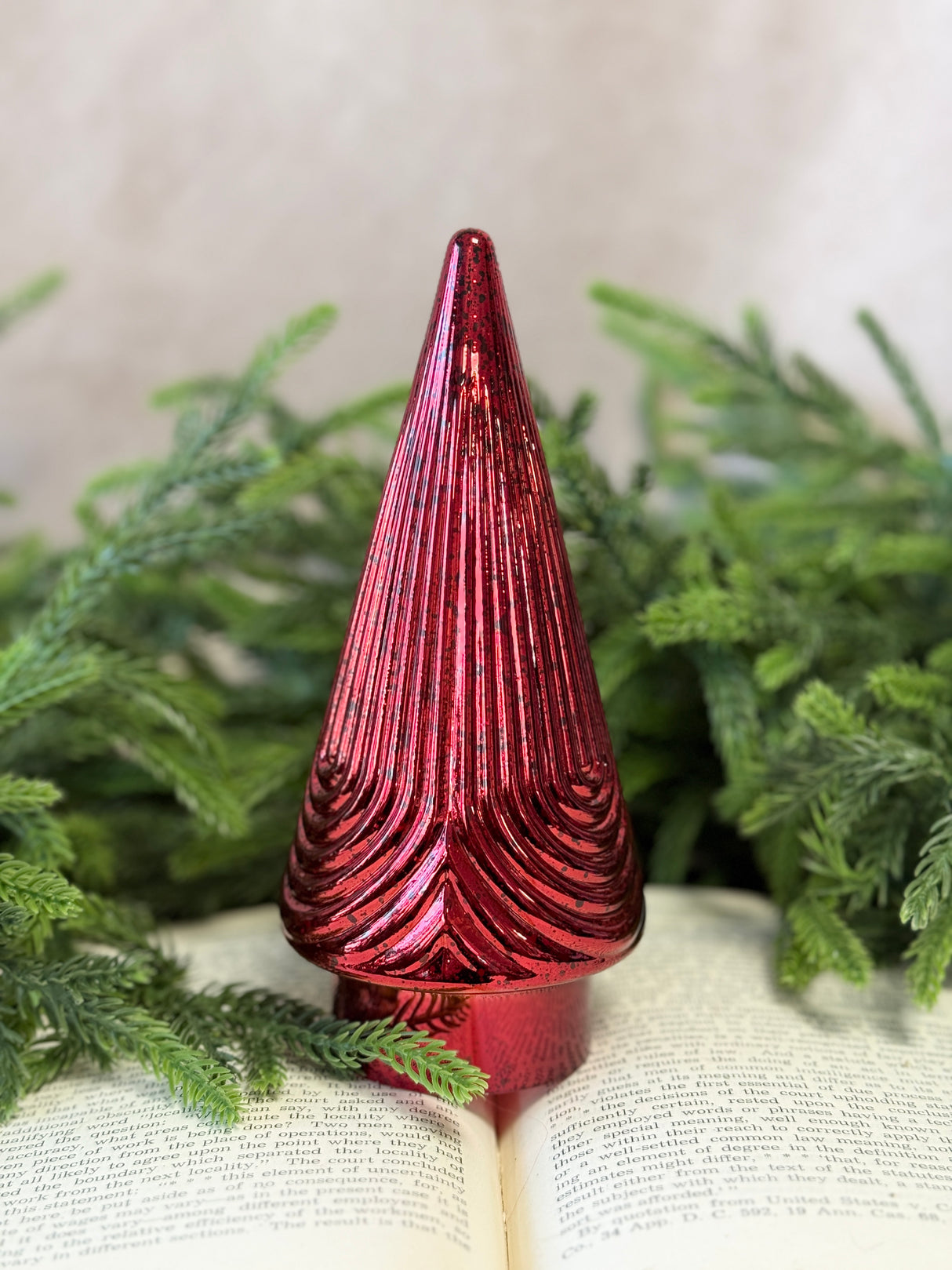Noel Red Glass Tree