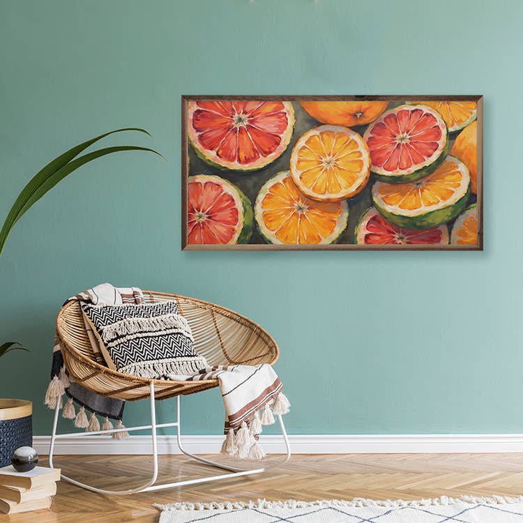 24" Summery Fruit Wood Art