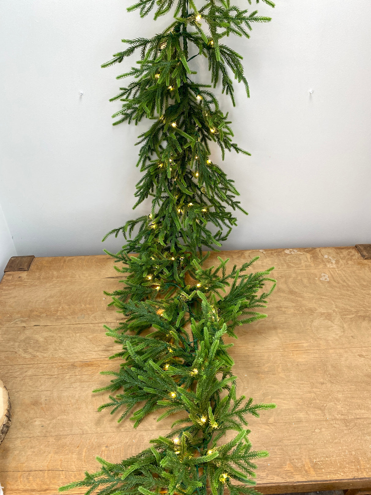 6' Green Oversized Norfolk Lighted Garland