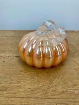 Orange Blown Glass Pumpkin - 4 Sizes