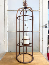 Large Modern Bronze Cage Lantern
