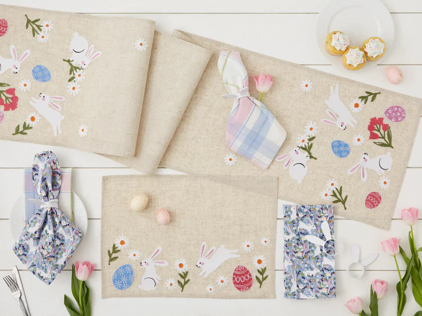 Hoppy Easter Embellished Table Runner