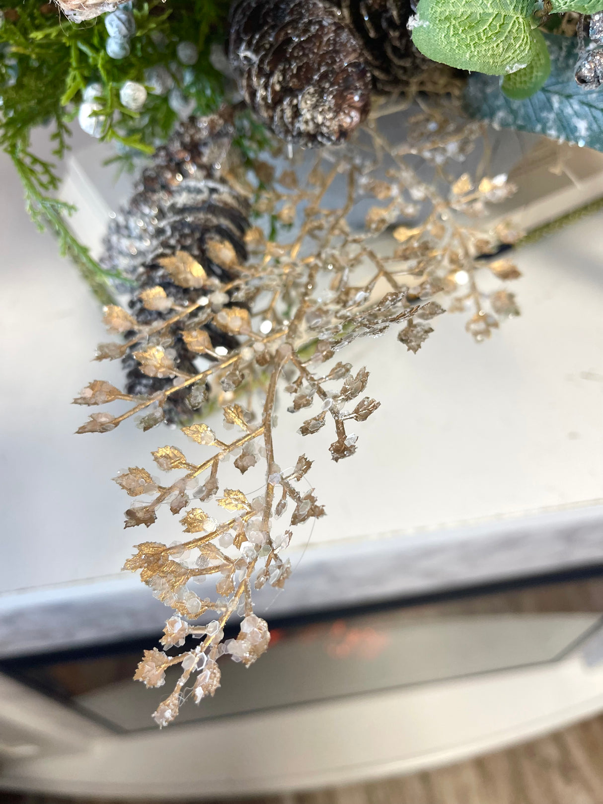 21" Rustic Sparkle Centerpiece