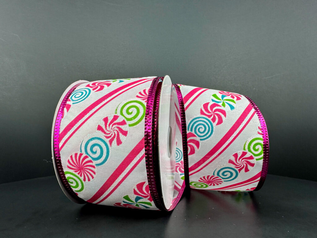2.5" Christmas Candy Ribbon Bolt