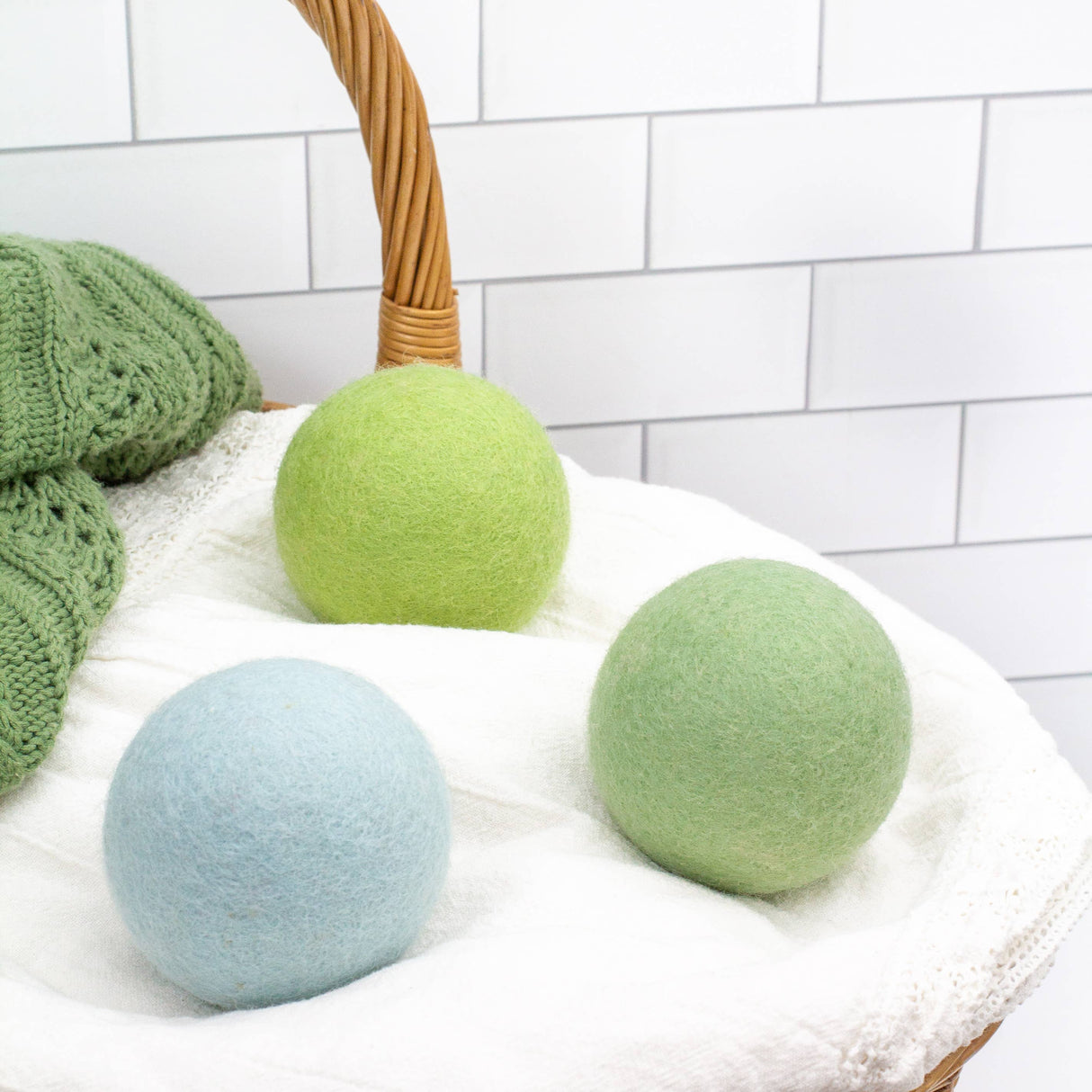 Jade Ombre Trio Eco Wool Dryer Ball Set