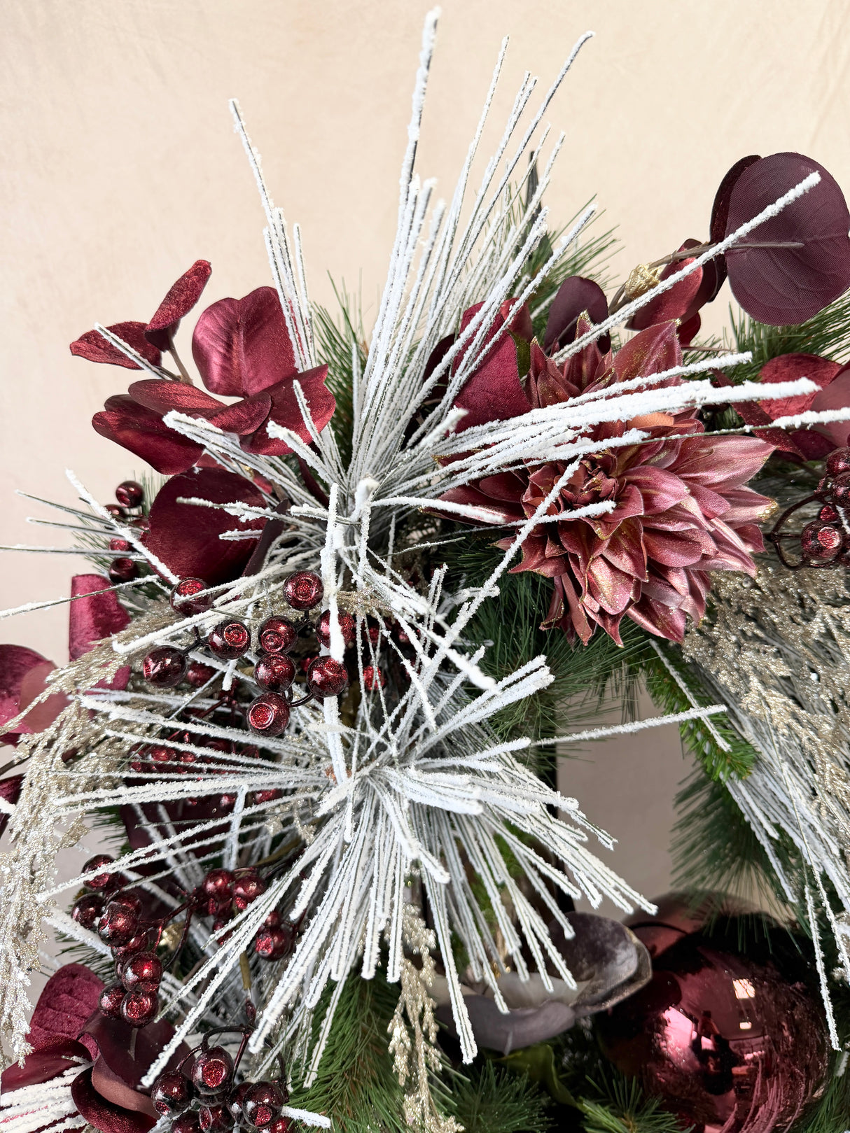 31" Burgundy Bliss Wreath