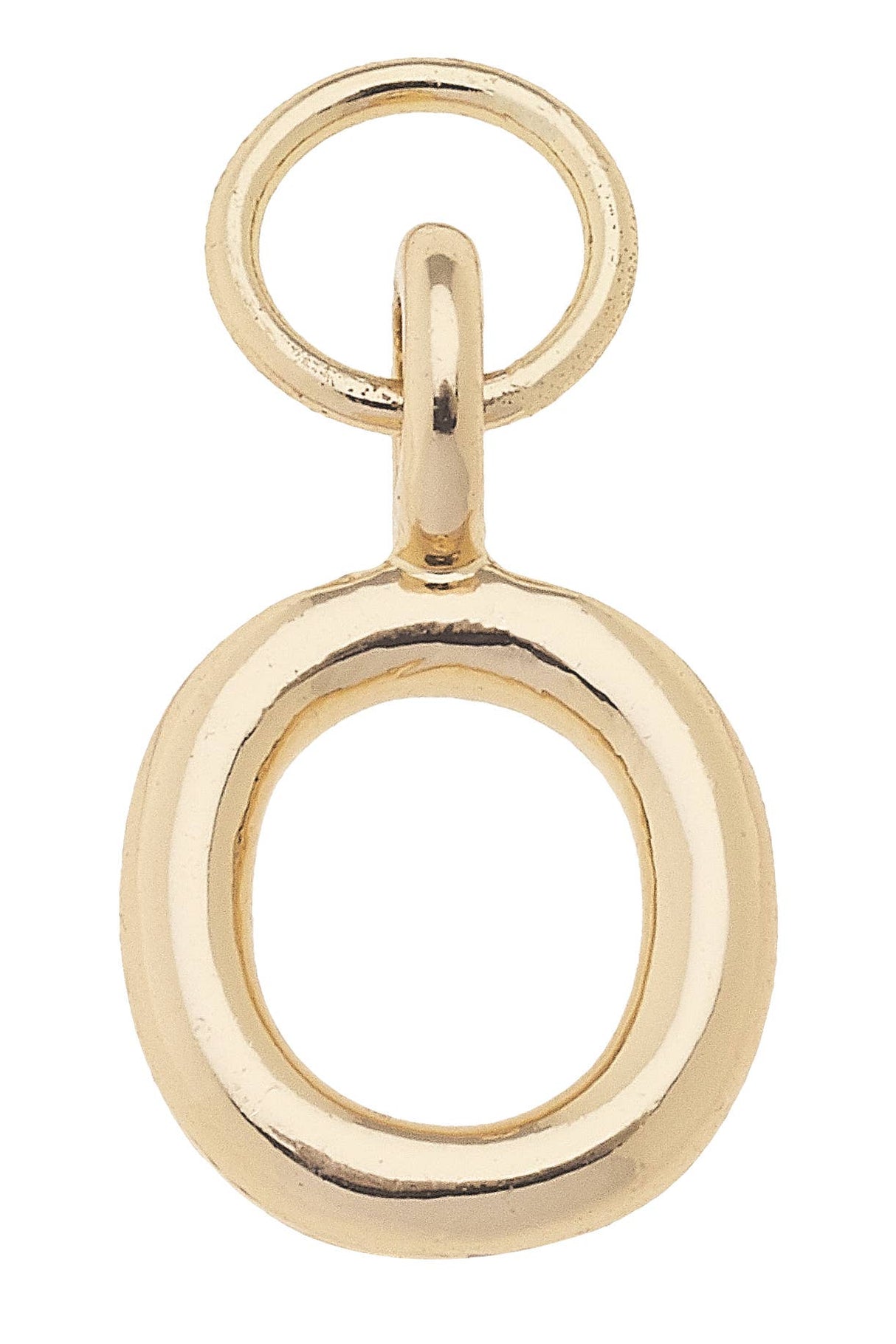 J Mini Initial Charm in Shiny Gold