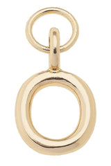 J Mini Initial Charm in Shiny Gold