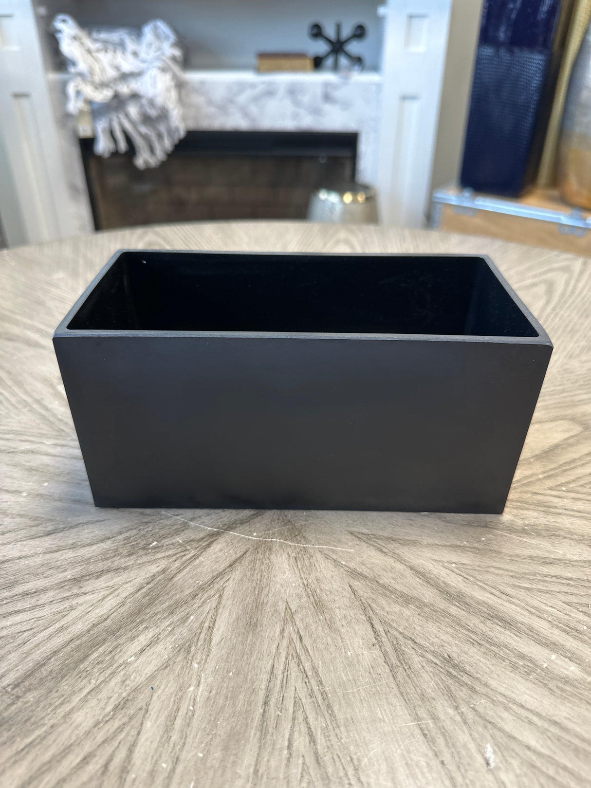 7.5" Black Plastic Planter