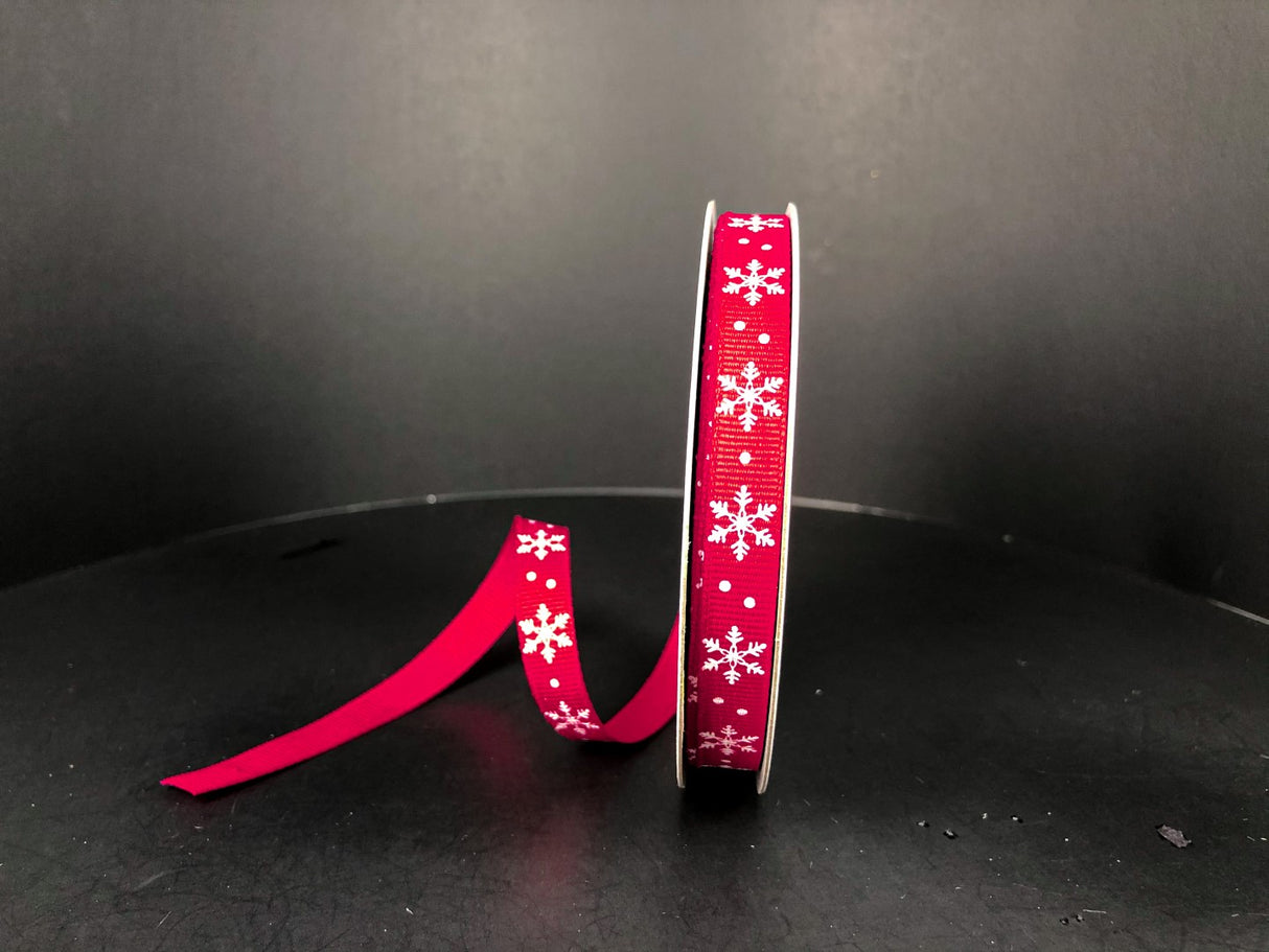 Mini Print Snowflake Ribbon Bolt