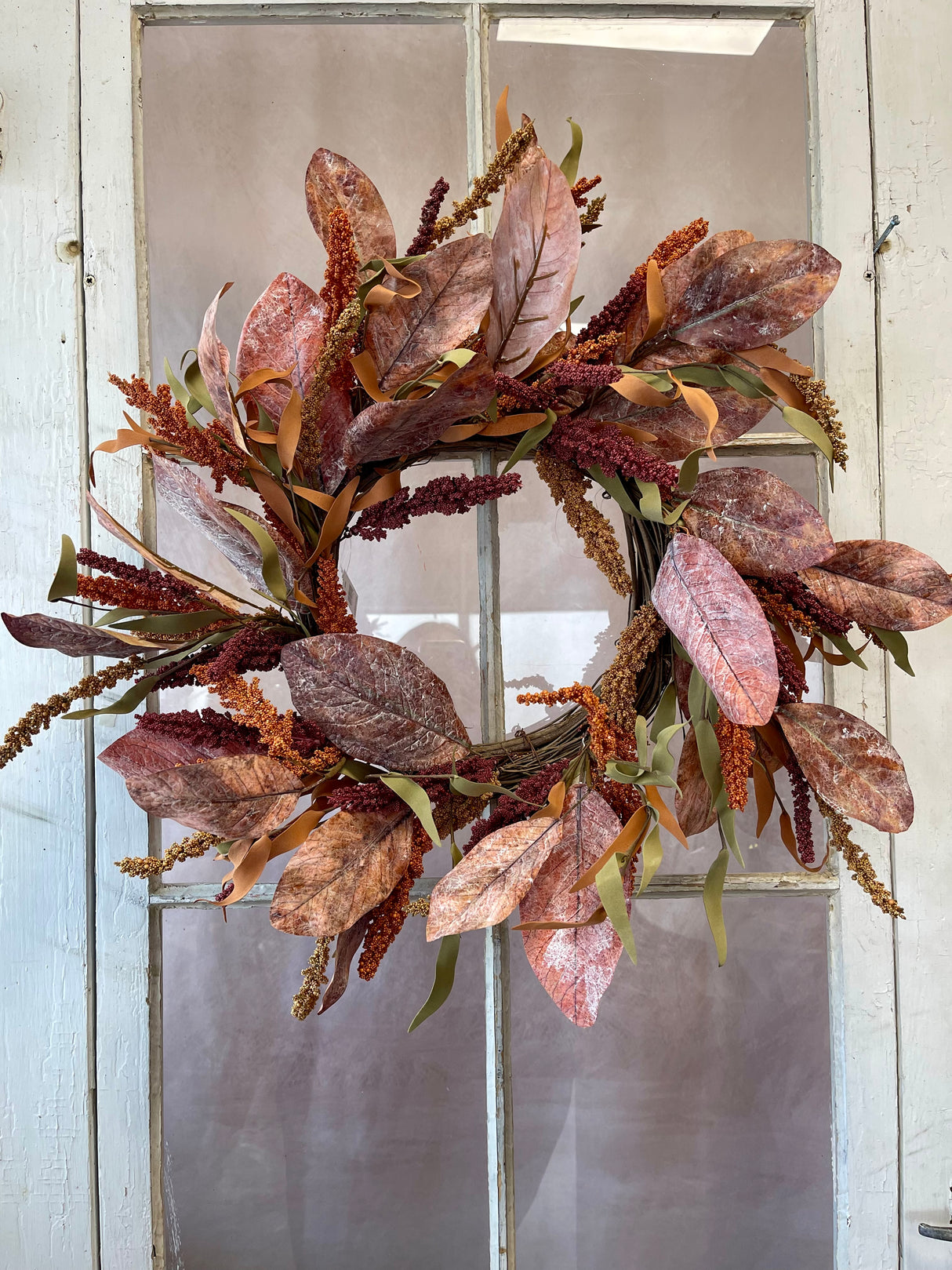 24" Foggy Mixed Fall Wreath