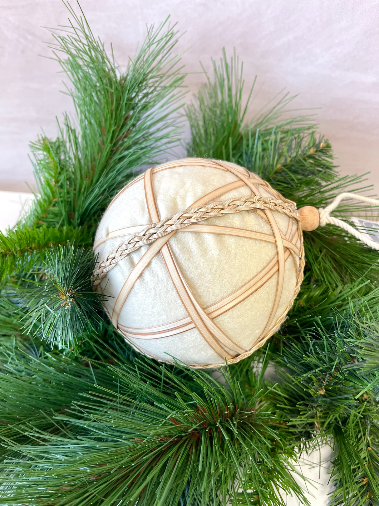 Nordic Rattan Felt Ornament