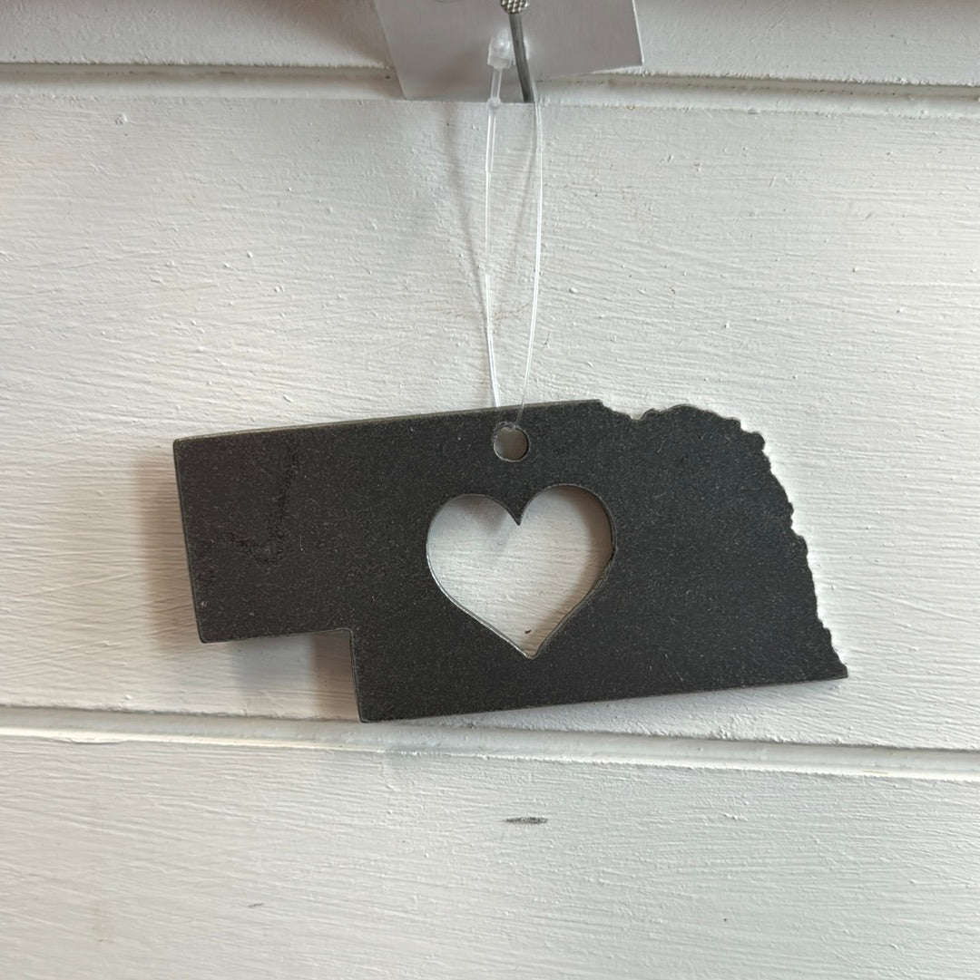 Nebraska Heart Ornament