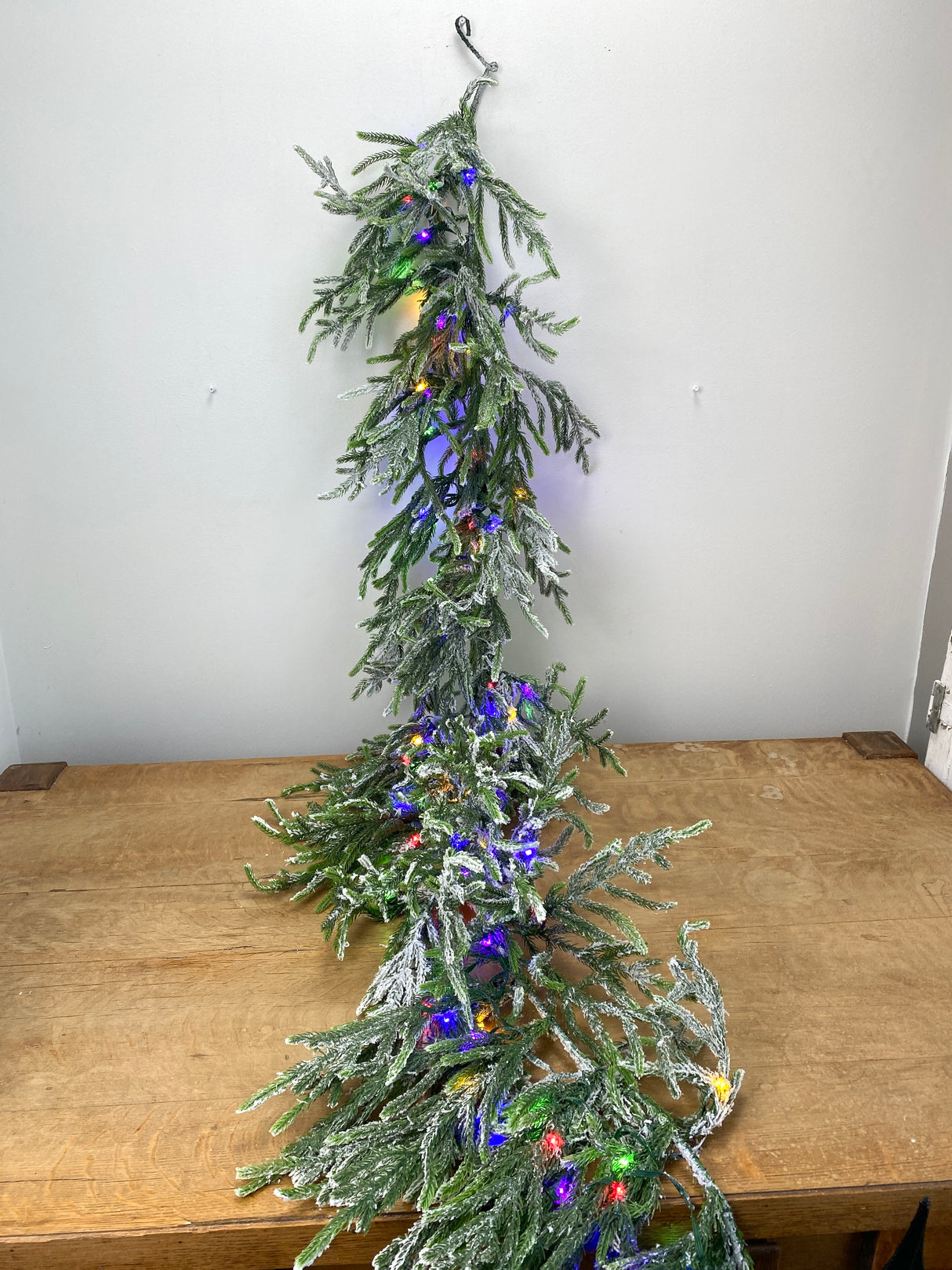 6' Frost Oversized Norfolk Lighted Garland