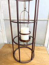 Large Modern Bronze Cage Lantern