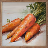Bunch Of Carrots Whitewash Wood Art