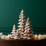 Glitter & Gold Resin Christmas Tree Set of 4
