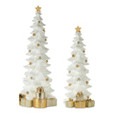 Golden Gathering Resin Christmas Tree Set of 2