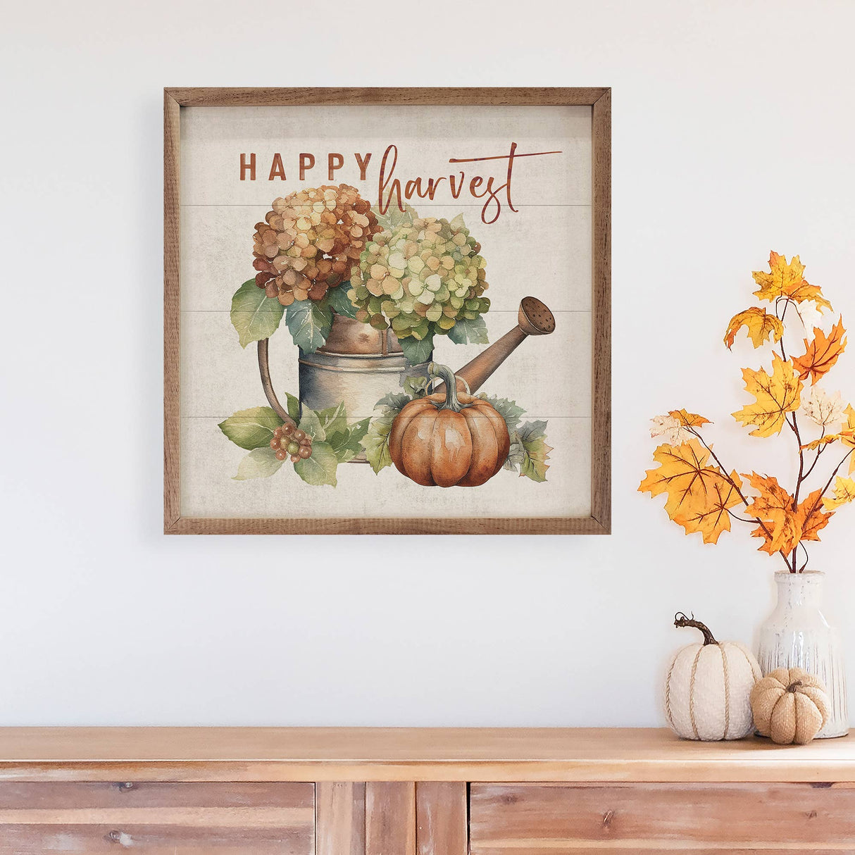 Happy Harvest Watering Can Art