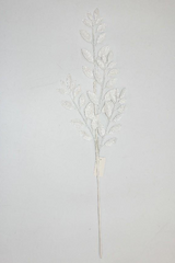 White Glitter Leaf Spray