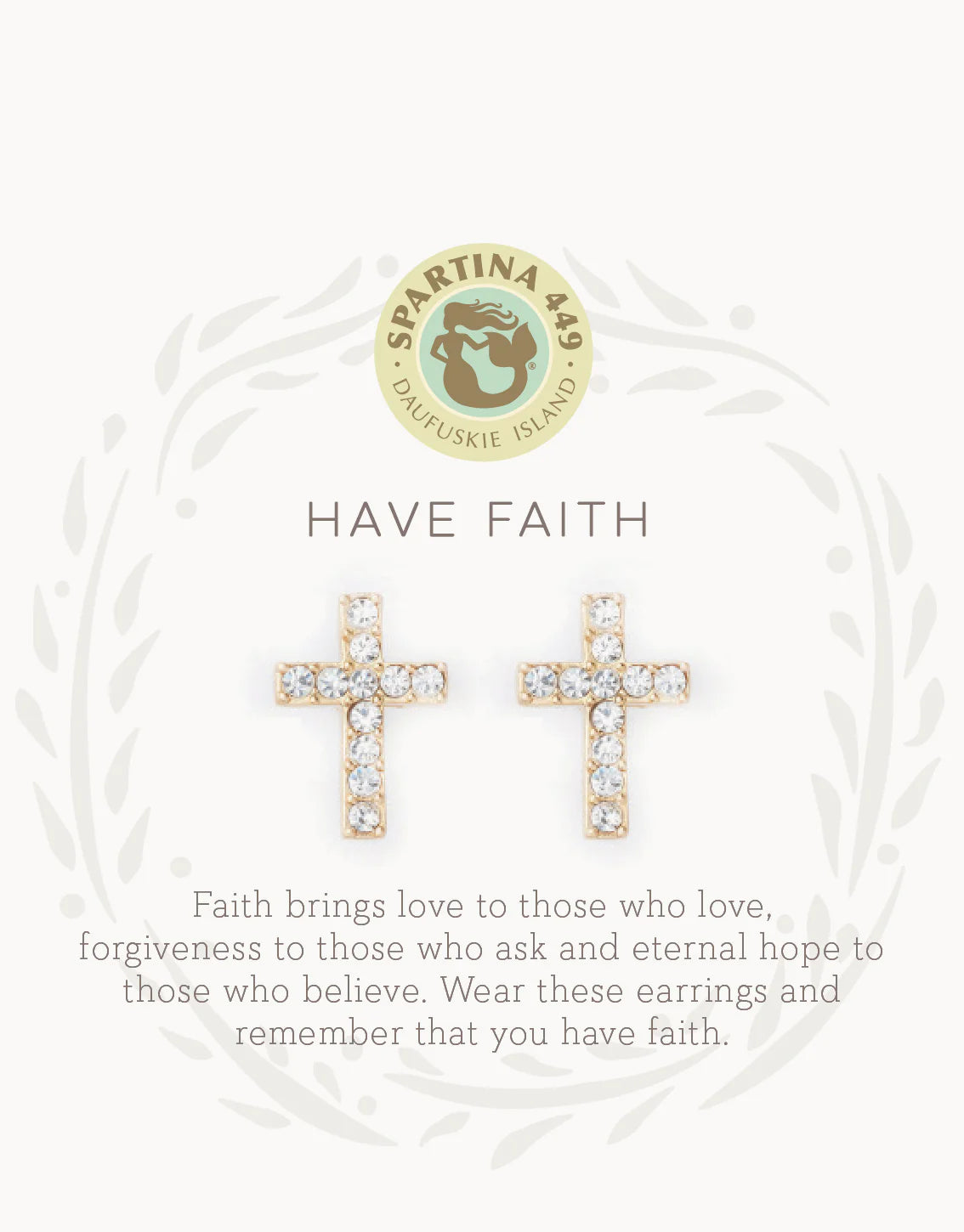 Sea La Vie Have Faith Stud Earrings - 2 Colors