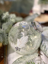 Frosted Pine Lighted Table Ornament