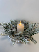 Snow Day Pine Candle Ring