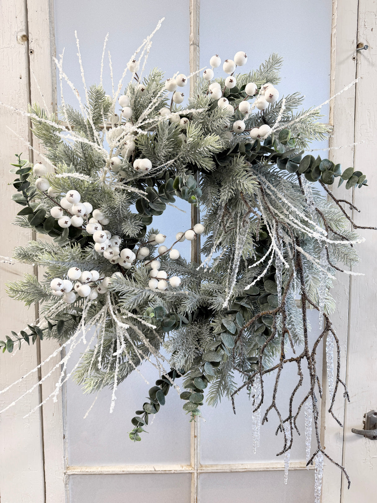 21" Icy Arctic Blast Wreath
