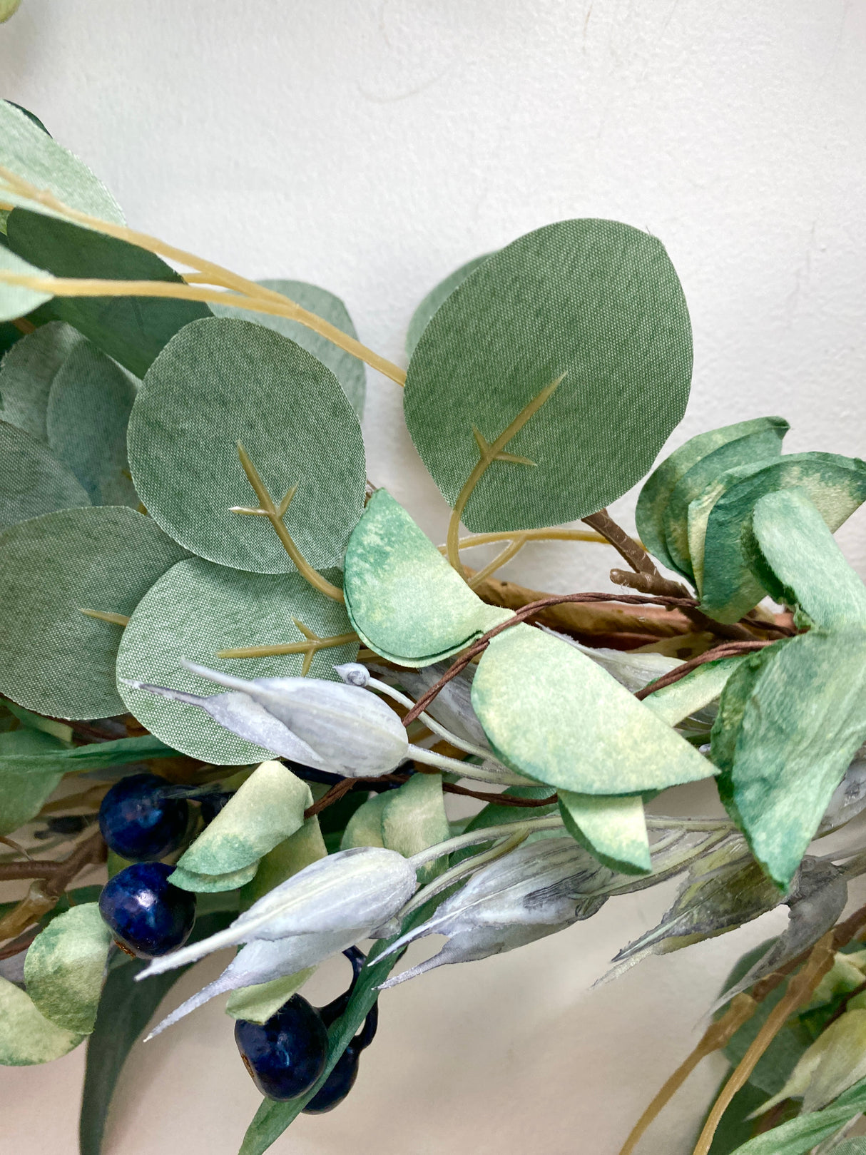 24" Eucalyptus Oats & Blueberry Wreath