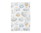 Blue Pumpkin Chinoiserie Fall Tea Towel