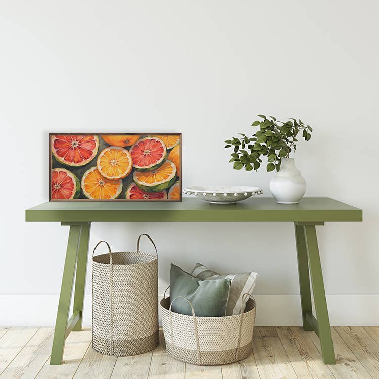 24" Summery Fruit Wood Art