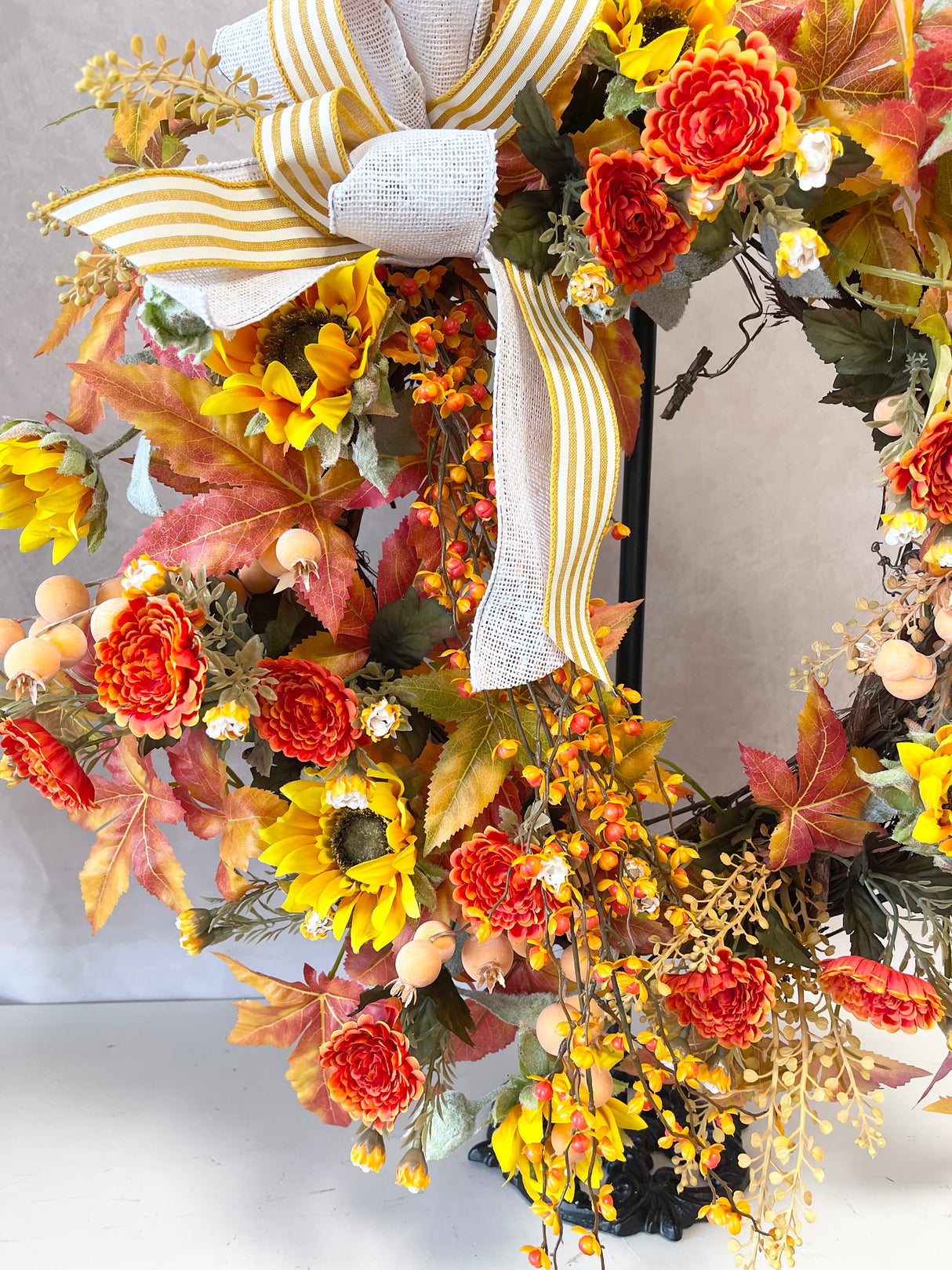 28" Pumpkin Spice Wreath