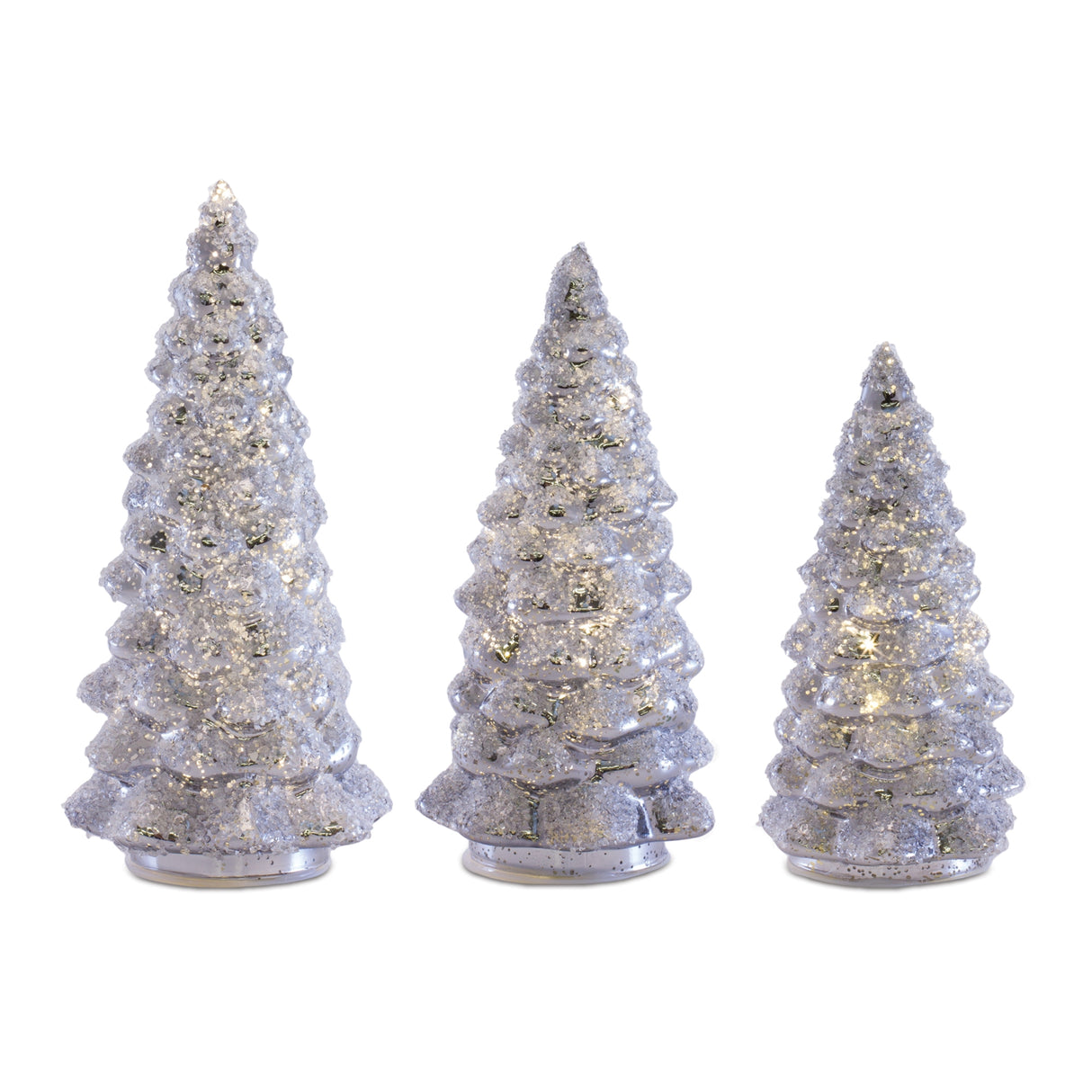 Snowy Sibling LED Tree Set of 3