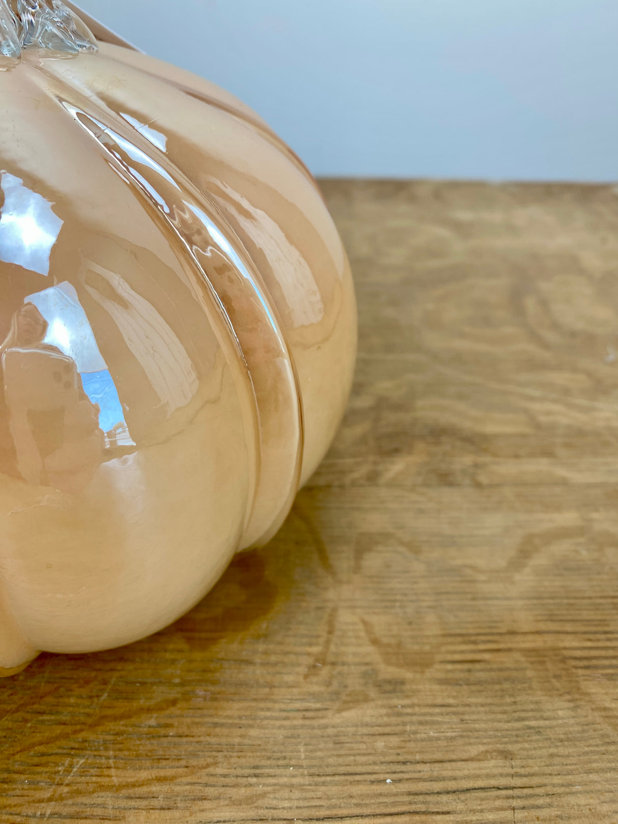 Orange Blown Glass Pumpkin - 4 Sizes