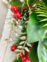 34" Magnolia Christmas Grace Teardrop Swag